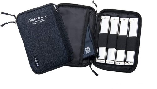 Suzuki HSC-T4BBK 4-Piece Tremolo Harmonica Case