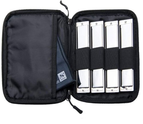 Suzuki HSC-T4BBK 4-Piece Tremolo Harmonica Case