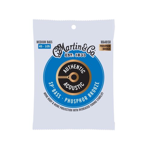Martin MA4850 Authentic Acoustic SP Bass Strings. Medium (45-105)