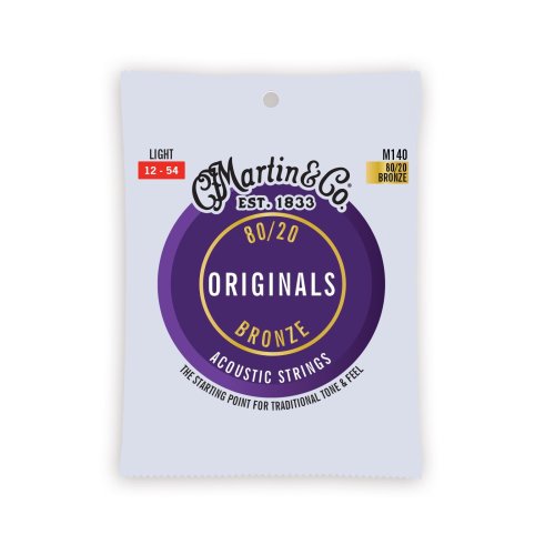 Martin M140 Original Guitar Strings. Light (12-54)