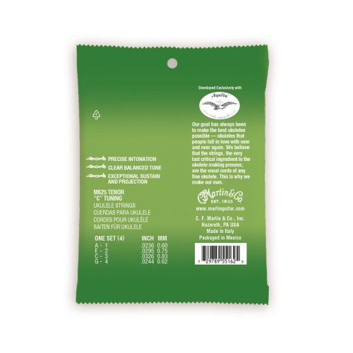 Martin M625 Ukulele Premium Polygut Strings. Tenor (24-24)