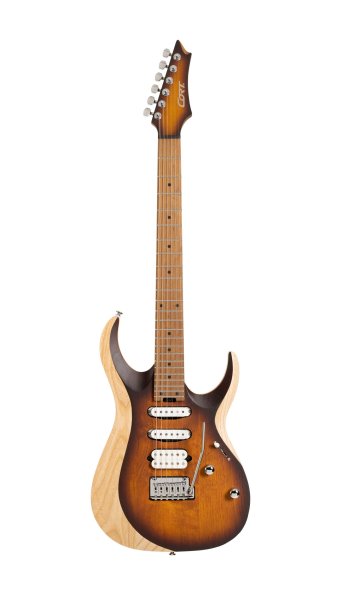 Cort X700OPVB X Series 700 Triality Electric Guitar. Open Pore Vintage Burst