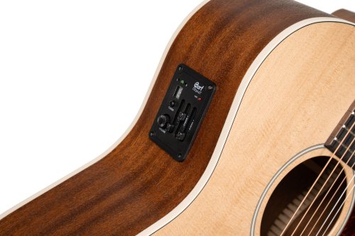 Cort GA1EOP Grand Regal Series GA1E Acoustic-Electric Guitar. Open Pore Natural
