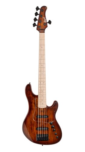 Cort GBFUSION5ABB GB Series Fusion 5 String Bass Guitar. Antique Brown Burst