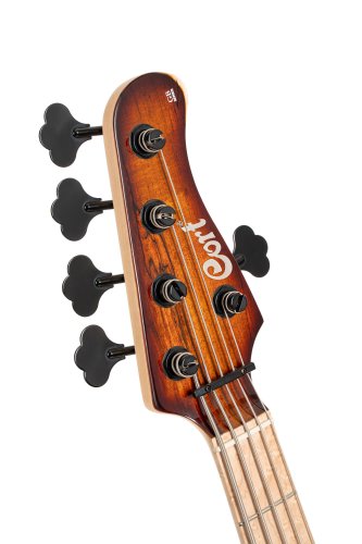 Cort GBFUSION5ABB GB Series Fusion 5 String Bass Guitar. Antique Brown Burst