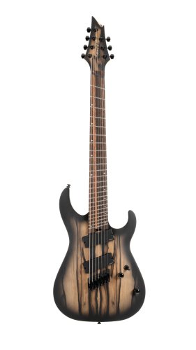 Cort KX507MS-NBB KX Series Pale Moon 7-String Multi-Scale Electric Guitar. Natural Black Burst