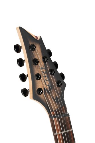 Cort KX507MS-NBB KX Series Pale Moon 7-String Multi-Scale Electric Guitar. Natural Black Burst
