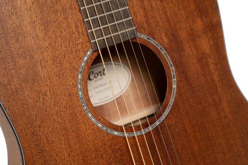 Cort EARTH60MOP Earth Series 60 Mahogany Dreadnought Acoustic Guitar. Open Pore
