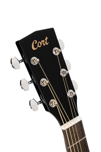 Cort EARTH60BK Earth Series 60 Dreadnought Acoustic Guitar. Back Gloss