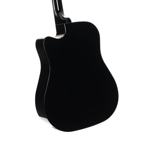 Cort EARTH60CEBK Earth Series 60 Dreadnought Acoustic Electric Guitar. Black Gloss