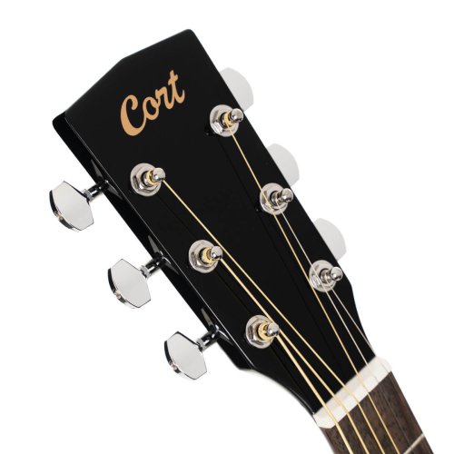 Cort EARTH60CEBK Earth Series 60 Dreadnought Acoustic Electric Guitar. Black Gloss