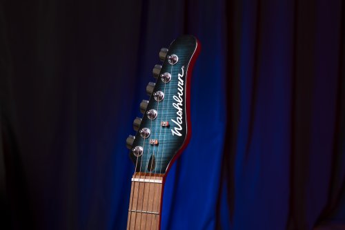 Washburn Sonamaster Elite Double Cutaway Electric Guitar. Flame Blue Burst