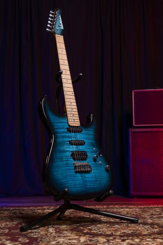 Washburn Sonamaster Elite Double Cutaway Electric Guitar. Flame Blue Burst