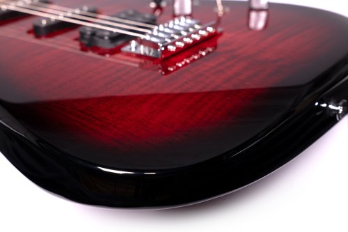 Washburn Sonamaster Elite Double Cutaway Electric Guitar. Flame Red Burst