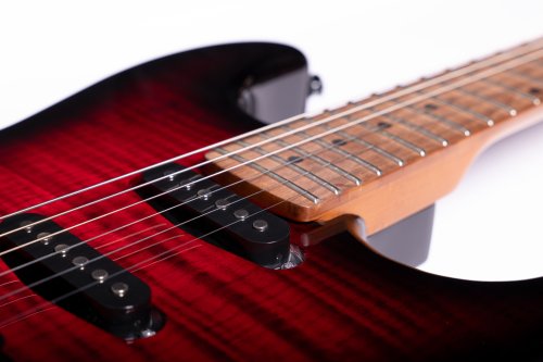 Washburn Sonamaster Elite Double Cutaway Electric Guitar. Flame Red Burst