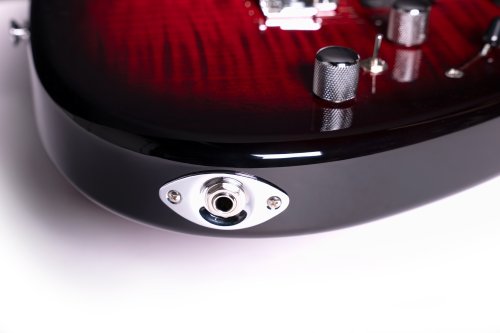 Washburn Sonamaster Elite Double Cutaway Electric Guitar. Flame Red Burst