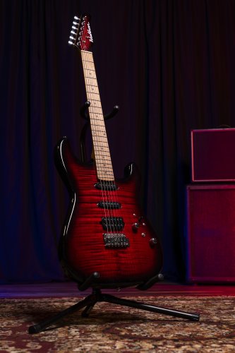 Washburn Sonamaster Elite Double Cutaway Electric Guitar. Flame Red Burst
