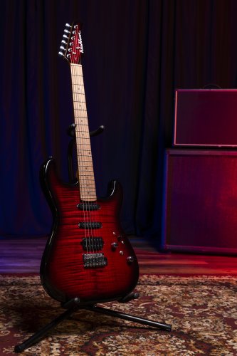 Washburn Sonamaster Elite Double Cutaway Electric Guitar. Flame Red Burst