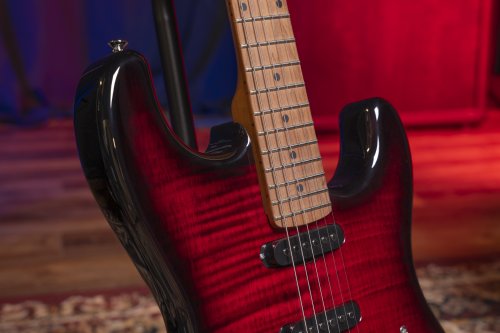 Washburn Sonamaster Elite Double Cutaway Electric Guitar. Flame Red Burst