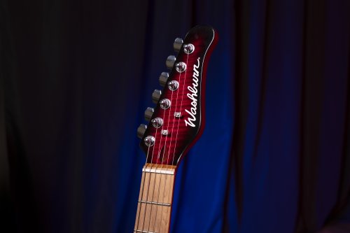 Washburn Sonamaster Elite Double Cutaway Electric Guitar. Flame Red Burst