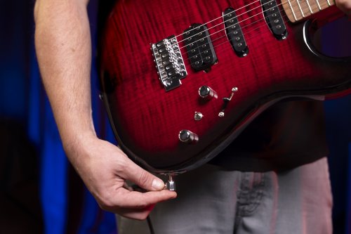 Washburn Sonamaster Elite Double Cutaway Electric Guitar. Flame Red Burst
