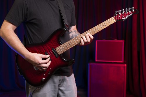 Washburn Sonamaster Elite Double Cutaway Electric Guitar. Flame Red Burst