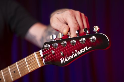 Washburn Sonamaster Elite Double Cutaway Electric Guitar. Flame Red Burst