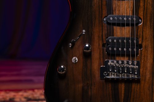 Washburn Sonamaster Elite Double Cutaway Electric Guitar. Striped Ebony