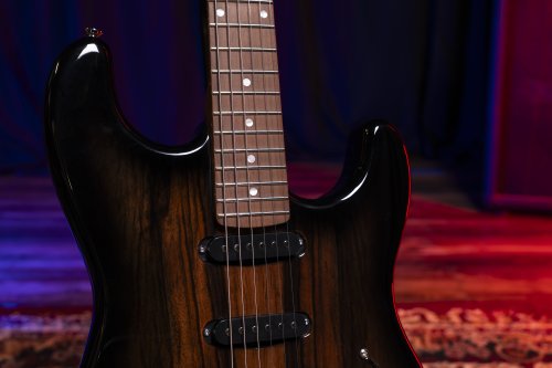 Washburn Sonamaster Elite Double Cutaway Electric Guitar. Striped Ebony