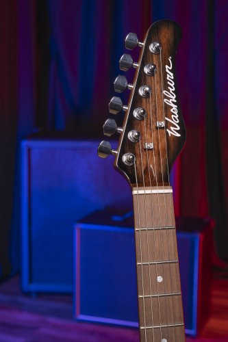 Washburn Sonamaster Elite Double Cutaway Electric Guitar. Striped Ebony