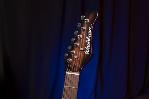 Washburn Sonamaster Elite Double Cutaway Electric Guitar. Striped Ebony