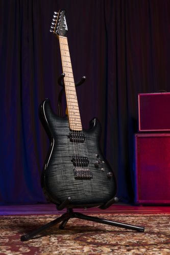 Washburn Sonamaster Elite Double Cutaway Electric Guitar. Flame Black Burst