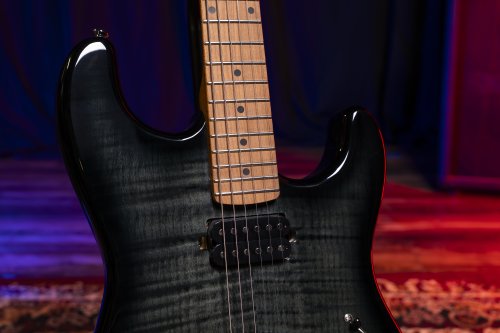 Washburn Sonamaster Elite Double Cutaway Electric Guitar. Flame Black Burst