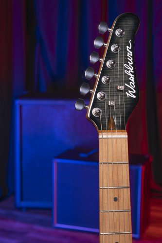 Washburn Sonamaster Elite Double Cutaway Electric Guitar. Flame Black Burst