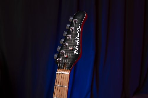 Washburn Sonamaster Elite Double Cutaway Electric Guitar. Flame Black Burst