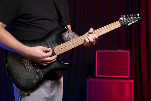 Washburn Sonamaster Elite Double Cutaway Electric Guitar. Flame Black Burst