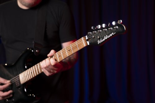 Washburn Sonamaster Elite Double Cutaway Electric Guitar. Flame Black Burst