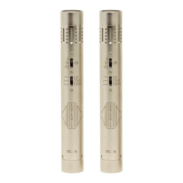 Sontronics STC-1S - Matched Stereo Pair of Condenser Microphones. Silver