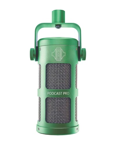Sontronics Podcast Pro - Dynamic Podcast / Streaming / Broadcast / Gaming Microphone. Green