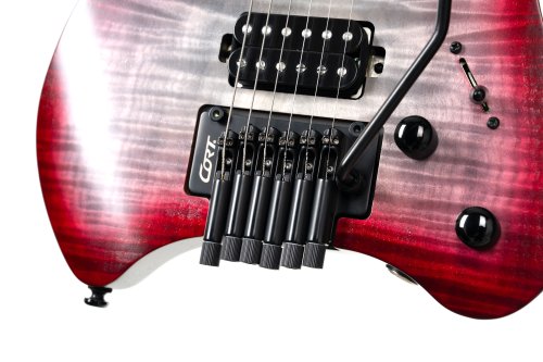 Cort Space 6GTR Electric Guitar w/Gig-bag. Semi Gloss Lava