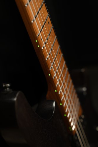 Cort Space 6GTR Multi-Scale Electric Guitar w/Gig-bag. Semi Gloss Trans Black