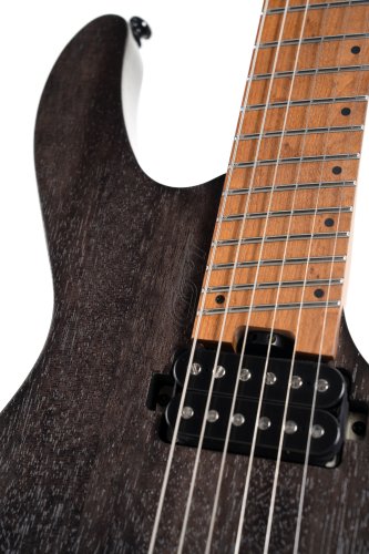 Cort Space 6GTR Multi-Scale Electric Guitar w/Gig-bag. Semi Gloss Trans Black