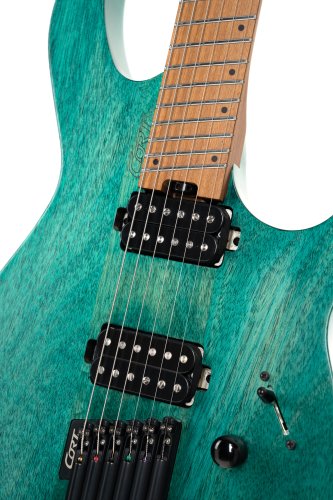 Cort Space 6GTR Multi-Scale Electric Guitar w/Gig-bag. Semi Gloss Turquoise