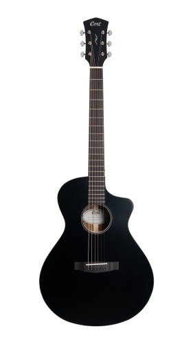Cort CORE-MC Ovangkol Acoustic-Electric Guitar w/Gig-bag. Black Top Semi Gloss