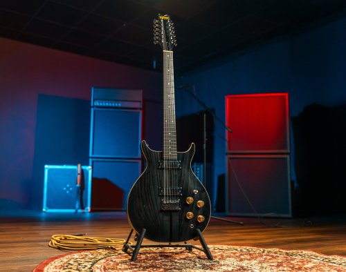 Washburn H12TB Wing Series Hawk 12-String Electric Guitar. Trans Black