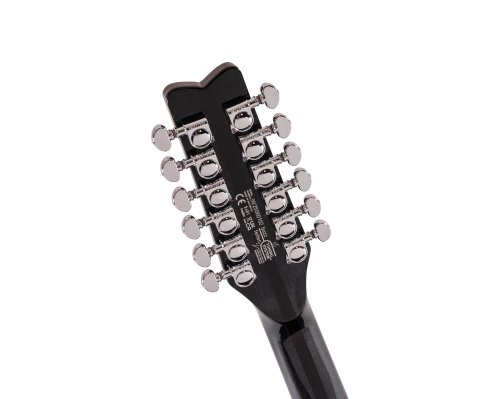 Washburn H12TB Wing Series Hawk 12-String Electric Guitar w/Gigbag. Trans Black