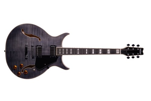 Washburn SH35TB Wing Series Semi Hollow Electric Guitar. Trans Black