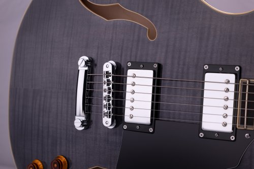 Washburn SH35TB Wing Series Semi Hollow Electric Guitar. Trans Black