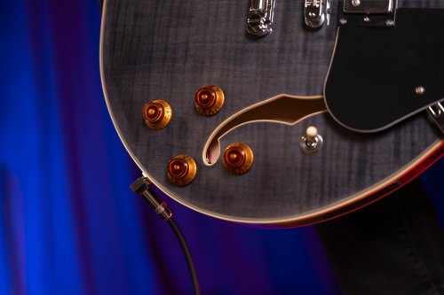 Washburn SH35TB Wing Series Semi Hollow Electric Guitar. Trans Black