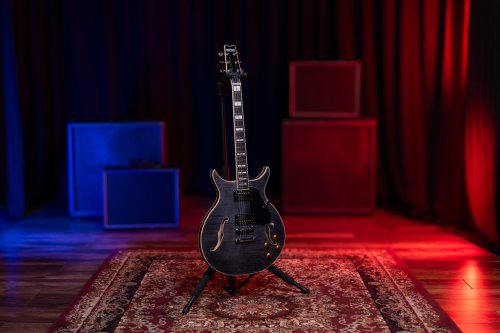 Washburn SH35TB Wing Series Semi Hollow Electric Guitar. Trans Black